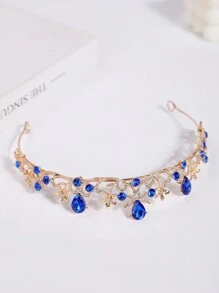 1pc Girls' Luxury Sweet Rhinestone 3D Princess Crown Headband - Multicolor - View 16