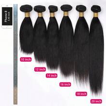 1 件装真人发束雷米自然黑色直发束真人发接发女士 - Natural Black - 查看 10