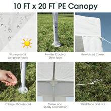 Lifezeal 10'x20' Outdoor Party Wedding Tent Heavy Duty Canopy Pavilion - White - View 6