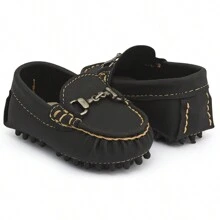 Baby Boy Moccasin Newborn Baby Shoes - 黑色 - 查看 2