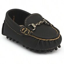 Baby Boy Moccasin Newborn Baby Shoes - 黑色 - 查看 1