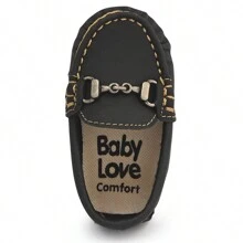Baby Boy Moccasin Newborn Baby Shoes - 黑色 - 查看 3