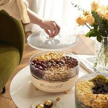 A Light Luxury Fruit Plate Nuts Dried Fruit Sealed Storage Box - White - View 3