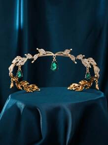 1pc Fashion Women's Eyebrow Chain, Bridal Wedding Crown Party Accessory. Sparkling Material, Delicate Design, Mysteriously Alluring. Essential Fairy Queen Hair Ornament. Steal The Spotlight For Party Photos, Showcase Unique Charm. Available In Multiple Gemstone Colors Halloween