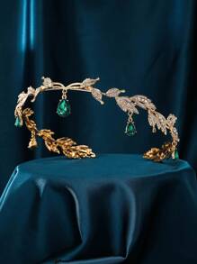 1pc Fashion Women's Eyebrow Chain, Bridal Wedding Crown Party Accessory. Sparkling Material, Delicate Design, Mysteriously Alluring. Essential Fairy Queen Hair Ornament. Steal The Spotlight For Party Photos, Showcase Unique Charm. Available In Multiple Gemstone Colors Halloween