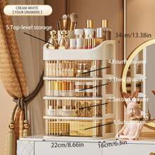 Brand New Elegant Makeup Organizer Drawer Box, Large Storage Space With Pullout Drawers, Available In 2 Colors And Multiple Sizes