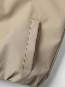 Jaqueta térmica casual com capuz e forro térmico para meninos pré-adolescentes, outono inverno