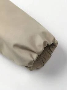 Jaqueta térmica casual com capuz e forro térmico para meninos pré-adolescentes, outono inverno
