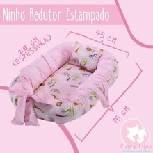 MeF Mae e Filho Baby Crib Reducer Nest Kit + Breastfeeding Pillow + Removable Portable Mosquito Net - Bóng hồng - Xem 4