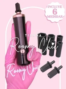 ROOMY CHIC Agitador De Pegamento Para Extensiones De Pestañas Agitador De Esmalte De Uñas Con 2 Conectores Y 6 Tamaños De Calibre Agitador De Pegamento De Pestañas Portátil Mezclador Adhesivo De Pestañas 1 Pieza Limpiador De Brochas De Maquillaje Eléctrico Utilizado Para Agitar Pegamento De Pestañas Esmalte De Uñas Y Máquina De Vibración Liquida Con 2 Conectores Y 6 Moldes De Goma Agitador Pegamento Para Extensiones Pestañas Fácil De Usar Recargable Utensilios de belleza Herramientas de Maquillaje Utensilios para cejas y pestañas - Negro - Ver 1