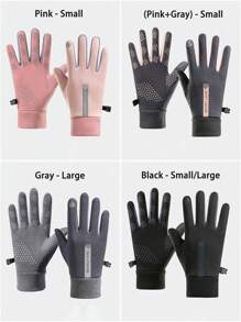 XIANG YU 1 Pair Winter Waterproof Windproof Anti-Slip Warm Touchscreen Gloves With Thermal Lined, For Motorcycle Riding In Cold Snowy Weather () - Dusty Pink - View 7