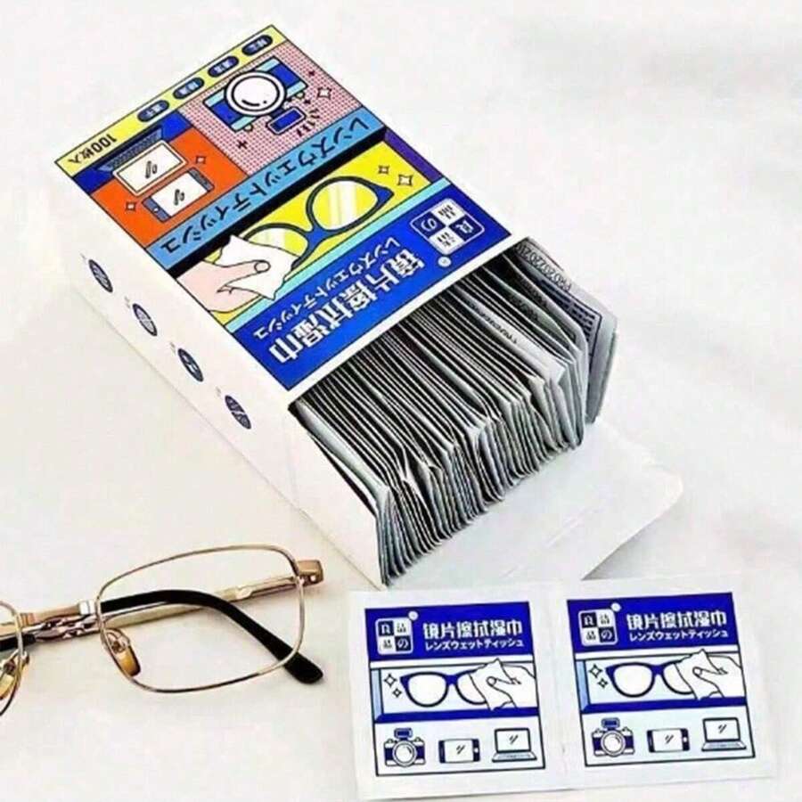 [200pcs/100pcs/50pcs/10pcs Pack] Eyeglass Wet Wipes, Disposable Lens Cloth With Anti-Fog Function, Also Suitable For Cleaning Smartphone, Camera Screens