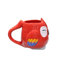 3D Macaw Mug Ceramic Decoration Themed Ornament 450 Ml - Đỏ - Xem 2