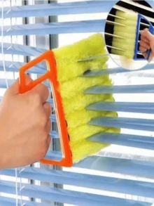 1pc/2pcs High-Density Plush Blind Cleaning Brush For Radiator, Air Conditioner And Fan Dust Removal - Multicolor - View 1