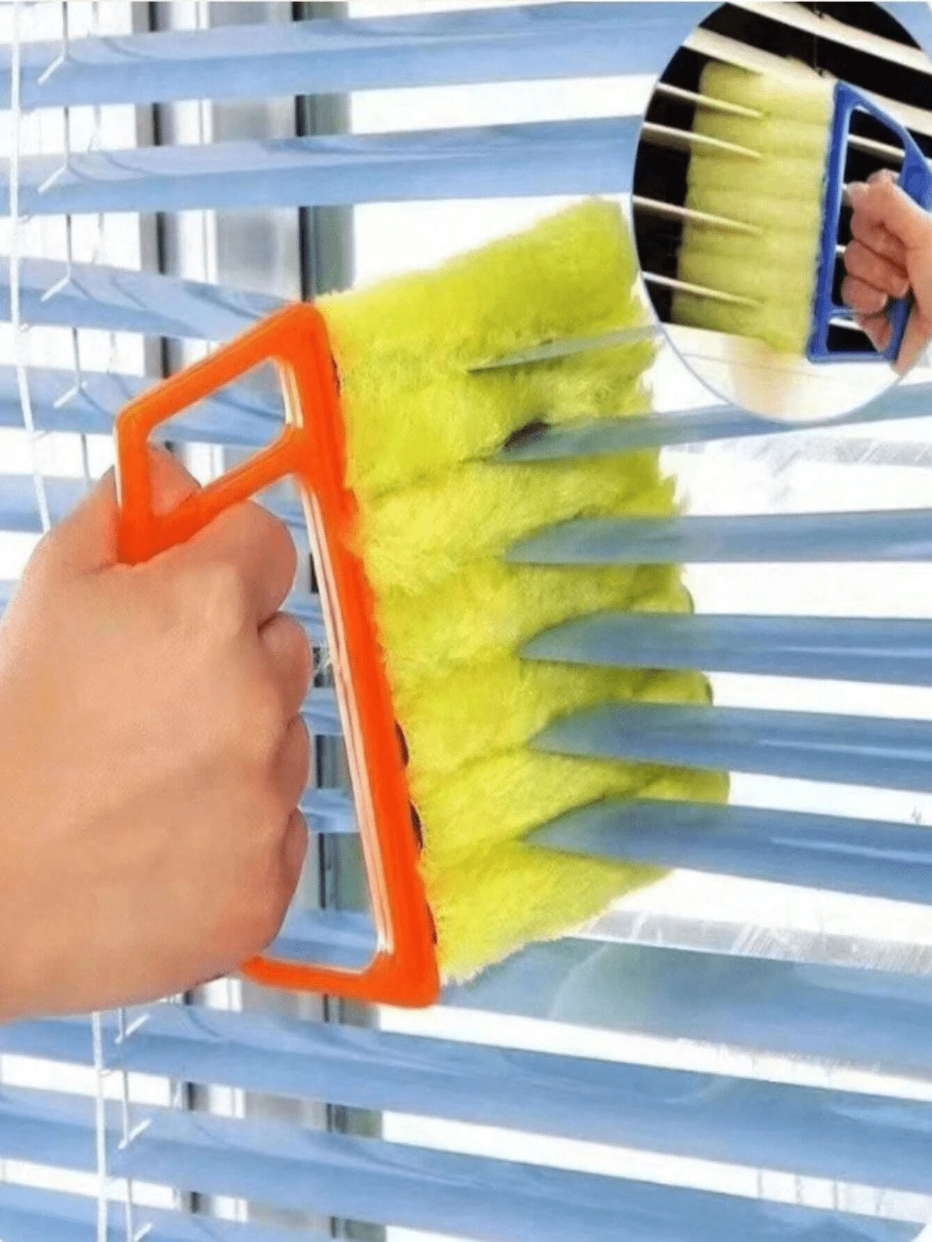1pc/2pcs High-Density Plush Blind Cleaning Brush For Radiator, Air Conditioner And Fan Dust Removal - Multicolor - View 1