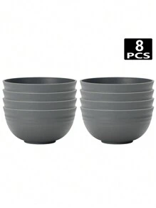 2/4/6/8 pièces Bol à céréales en plastique PP, convient pour la soupe, la bouillie, les pâtes et la salade, pour la cuisine à la maison et le pique-nique de camping, cuisine, cadeau de Noël
