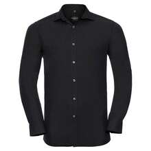 Russell Collection Mens Ultimate Stretch Long-Sleeved Shirt - 75% Cotton/25% Elastomultiester - 130gsm - (RW9735)
