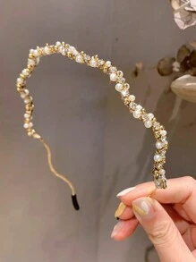 1 chiếc băng đô cài tóc bằng hợp kim giả pha lê tinh tế dành cho nữ, phụ kiện tóc thanh lịch, tối giản, cổ điển, đa năng cho sử dụng hàng ngày, băng đô cài tóc, phụ kiện đội đầu, phụ kiện làm đẹp tại nhà. - Nhiều màu - Xem 15