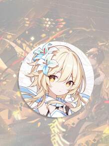 Metal Laser Cut Anime Game Badges, Pins & Brooches For Raiden Shoggun, Hu Tao, Klee And Other Cute Characters