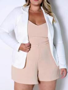 "Blaze Plus Size Long Sleeve - Elegance And Comfort In Style" "Blaze Plus Size Long Sleeve - Sophistication And Perfect Fit" "Blaze Plus Size Long Sleeve - Refined And Versatile Style For All Sizes" "Blaze Women's Long Sleeve Plus Size - Comfort And Style In Every Detail" "Blaze Long Sleeve Plus Size - The Ideal Choice For An Elegant And Comfortable Look" "Blaze Plus Size With Long Sleeve - Modernity And Sophistication For All Sizes" "Blaze Women's Long Sleeve Plus Size - Key Piece For A Sophisticated Look" "Blaze Plus Size Long Sleeve - Comfort And Refined Style In One Look" - 白色 - 查看 2