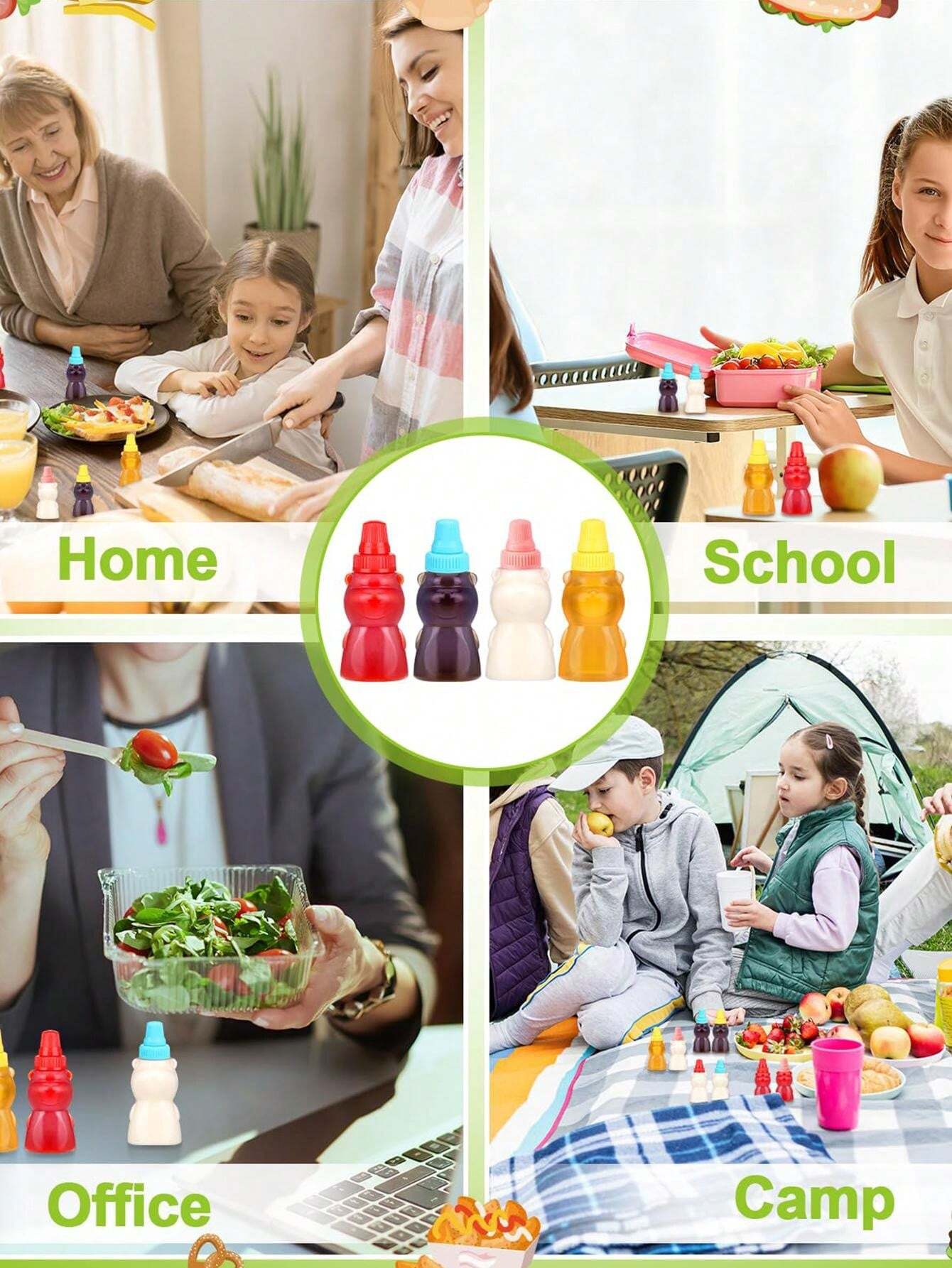 1pc Mini Ketchup Bottle, Plastic Salad Honey Mustard Sauce Seasoning