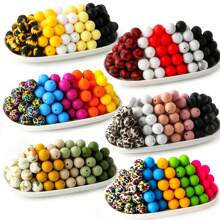 50 Piezas Cuentas de silicona de 15mm de varios colores, cuentas de silicona a granel para hacer llaveros, cuentas de silicona para hacer pulseras y collares, y cuentas de silicona redondas para bolígrafos