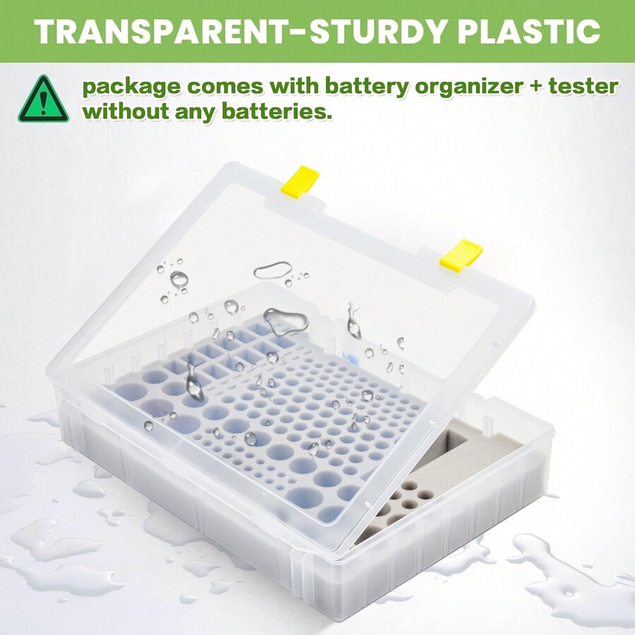 Battery Organizer Storage Holder Batteries Case Containers Box With