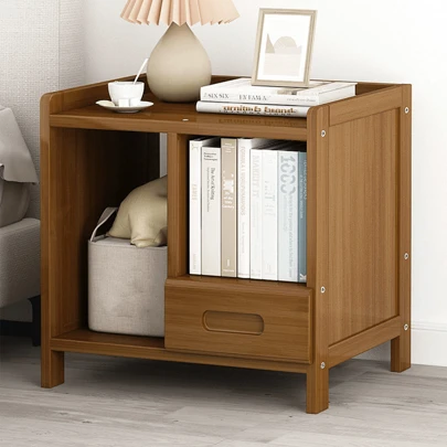 1件床头置物架房间收纳神器宿舍卧室落地置物架多功能小型家用收纳柜