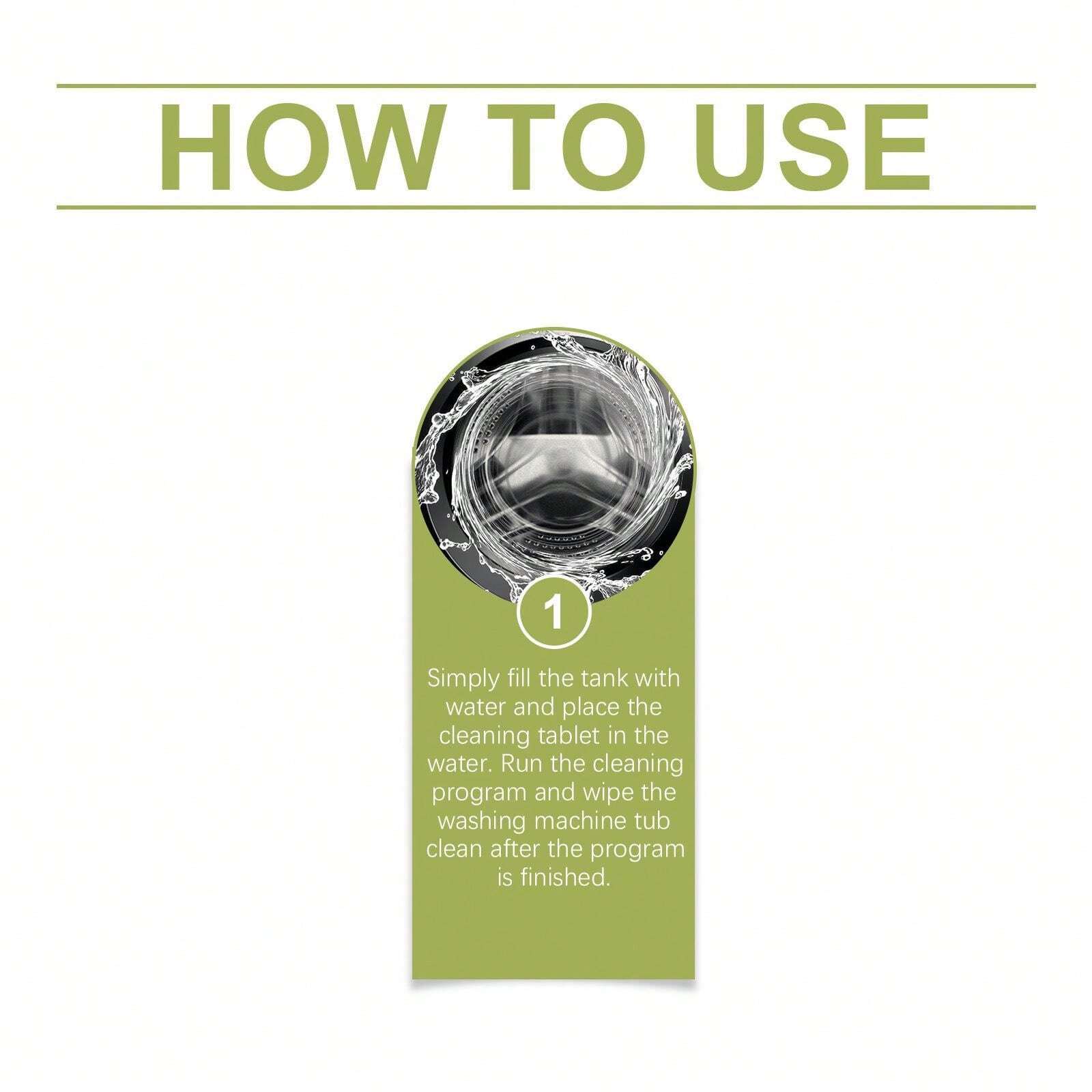 1 Piece Of Washing Machine Cleaning Tablets For Drum Washing Machine