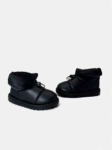 RevReaL Women's Ankle Snow Boots - Warm, Non-Slip, And Lightweight Winter Footwear - Black - View 2