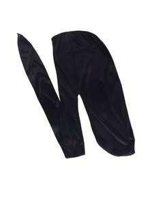 1pc Faux Silk Long Tail Durag Hip Hop Style Head Wrap