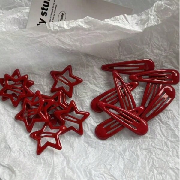 10 Stück Haarspangen für Frauen mit rotem Öltropfen-, Stern- und Wassertropfenmuster, geeignet für Alltag, Zuhause, Pendeln und College-Outfit Dekoration, einfacher und süßer Stil Accessoires, Haarzubehör, Locken Haarzubehör, Haarschmuck, Haarschmuck Herbst, Reise, Haarzubehör, Frauenzubehör, Harzeug, Herbst, Haarschmuck, Reise, Haarschmuck, Frauenzubehör, Haarschmuck Frauen, Harzeug, Zeug, Schönheitszubehör, Geschenke, Reise, Geschenke für Frauen, Harzeug, Strumpfhalter