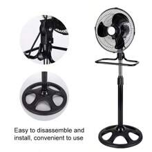 Ventilador eléctrico 3 en 1 de alta velocidad 18", mando a distancia,velocidad y dirección del viento ajustables, tres formas de uso, ventilador eléctrico silencioso - Tipo de Enchufe A USA (110-127V) - Ver 4