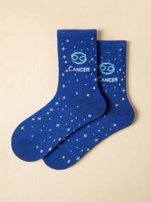 1 /3pairs Of Women's Zodiac Socks,Constellation Socks, Crew Socks,Fashion Socks,Sports Socks, Soft Women's Socks, Cute Socks, Girls' Socks,Slouchy Socks,Moisture Wicking, Stylish - Perfect For Gift-Giving, Parties, Everyday Wear