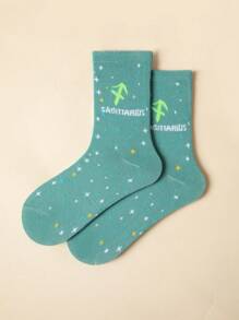 1 /3pairs Of Women's Zodiac Socks,Constellation Socks, Crew Socks,Fashion Socks,Sports Socks, Soft Women's Socks, Cute Socks, Girls' Socks,Slouchy Socks,Moisture Wicking, Stylish - Perfect For Gift-Giving, Parties, Everyday Wear