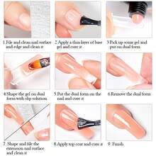 12pcs Gel Nail Polish Set, Suitable For Nail Extension, Solid Color Gel Nail Polish Set, Quick Extension Soak-Off Gel Nail Art DIY - 彩色 - 查看 10