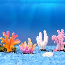 San hô nhựa chân thực cho bể cá, bể cá, rùa, phụ kiện trang trí mini, đồ trang trí sao biển - nhiều màu - Xem 2