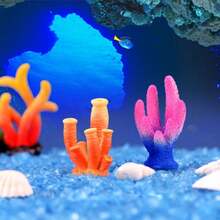 San hô nhựa chân thực cho bể cá, bể cá, rùa, phụ kiện trang trí mini, đồ trang trí sao biển - nhiều màu - Xem 10