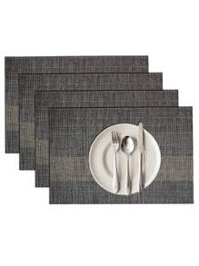 1-8 piezas Individual rectangular de PVC, lavable, fácil de limpiar, antideslizante, resistente al calor, manteles para mesa de comedor, pensamientos dulces, manteles elegantes, decoración de mesa, tapete para cocina y comedor, decoración de boda y festividades