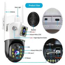 VERTO V380pro 4G IP 摄像机 8MP CCTV 双镜头自动跟踪户外 4K 安全监控 PTZ 摄像机、无线 4G 摄像机、IP 摄像机、PTZ 摄像机、环形摄像机、无监控摄像机、CCTV 摄像机、宠物摄像机、智能室外室内 PTZ IP 监控摄像机、自动跟踪、报警和彩色夜视 - 4G款-8MP超高畫質相機(支援sim卡連接) - 查看 13