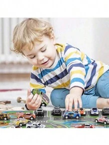 10 pièces / 20 pièces / 30 pièces Voiture miniature à inertie, taille constante, convient pour les articles de fête d'enfants, les jouets de course de voitures, les fournitures pour Pâques et Noël, les cadeaux de fête, idéal pour les garçons et les filles. Le style sera envoyé aléatoirement, voitures, voitures jouets, jouets pour garçons, retour à l'école