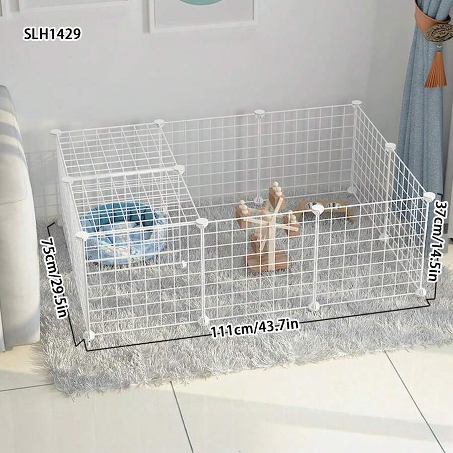 Large Cat Cage House With Free Space, Indoor Cat Villa With Litter Box