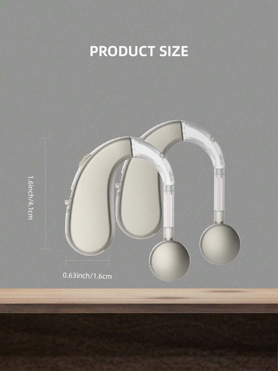 2PCS Hearing Aids For Seniors, Nearly Invisible Rechargeable Digital