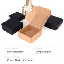10 piezas de cajas para dulces, chocolates y galletas, decoración de arcilla artesanal en miniatura, cajas de empaque de productos, galletas y chocolates artesanales, cajas vacías para jabón y velas - Marrón - Ver 7
