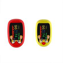 Pulsioxímetro Recargable para Niños 2 Piezas, Oxímetro de Pulso Pediátrico con Diseño de Dibujos Animados, USB Recargable, Medidor de SpO2 y Frecuencia Cardíaca - Multicolor - Ver 3