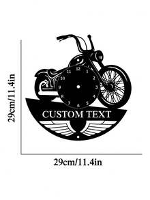 An Ironwork Biker Metal Clock Wall Art Personalized Can Be Customized Name Car Motorcycle Farmhouse Style Wall Art Decorative Living Room Office Decorative Metal Art Gifts Birthday Graduation - Black - View 14