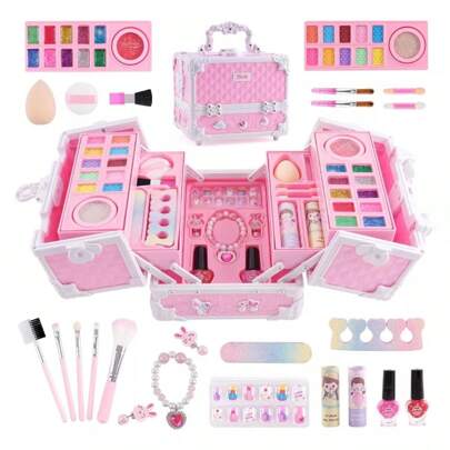 63PCS Sets De Belleza Juego De Maquillaje Lavable Real Para Niñas set de maquillaje para niñas/set de maquillaje niñas/maquillaje infantil/maquillaje de juguete/maquillaje niña/maquillaje niñas/maquillaje de niña/maquillaje para niñas/maquillaje para niña/kit maquillaje niñas/maquillaje para ninas/maquillaje de niñas/maquillajes para niñas/juguetes para niñas/set de maquillaje para ninas/juguetes niñas maquillaje/juguetes/maquillaje para niñas juguetes/set maquillaje niñas/juguetes niños/para niños/juguetes para niño/juguete niño/juguetes para niños