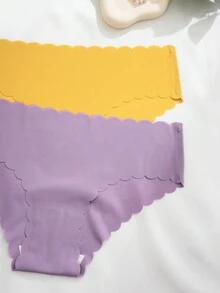 Gói 6 chiếc quần lót tam giác thể thao thoáng khí liền mạch viền lượn sóng cho nữ - Nhiều màu - Xem 7