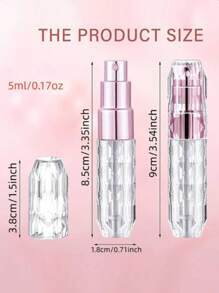 1 件便携式迷你可再填充香水喷雾器瓶喷雾器旅行装喷雾瓶配件 5ml/0.2oz 旅行必需品旅行收纳袋适合海滩暑假返校健身学校用品假日露营假日必需品女士香水男士香水 - 銀色 - 查看 3