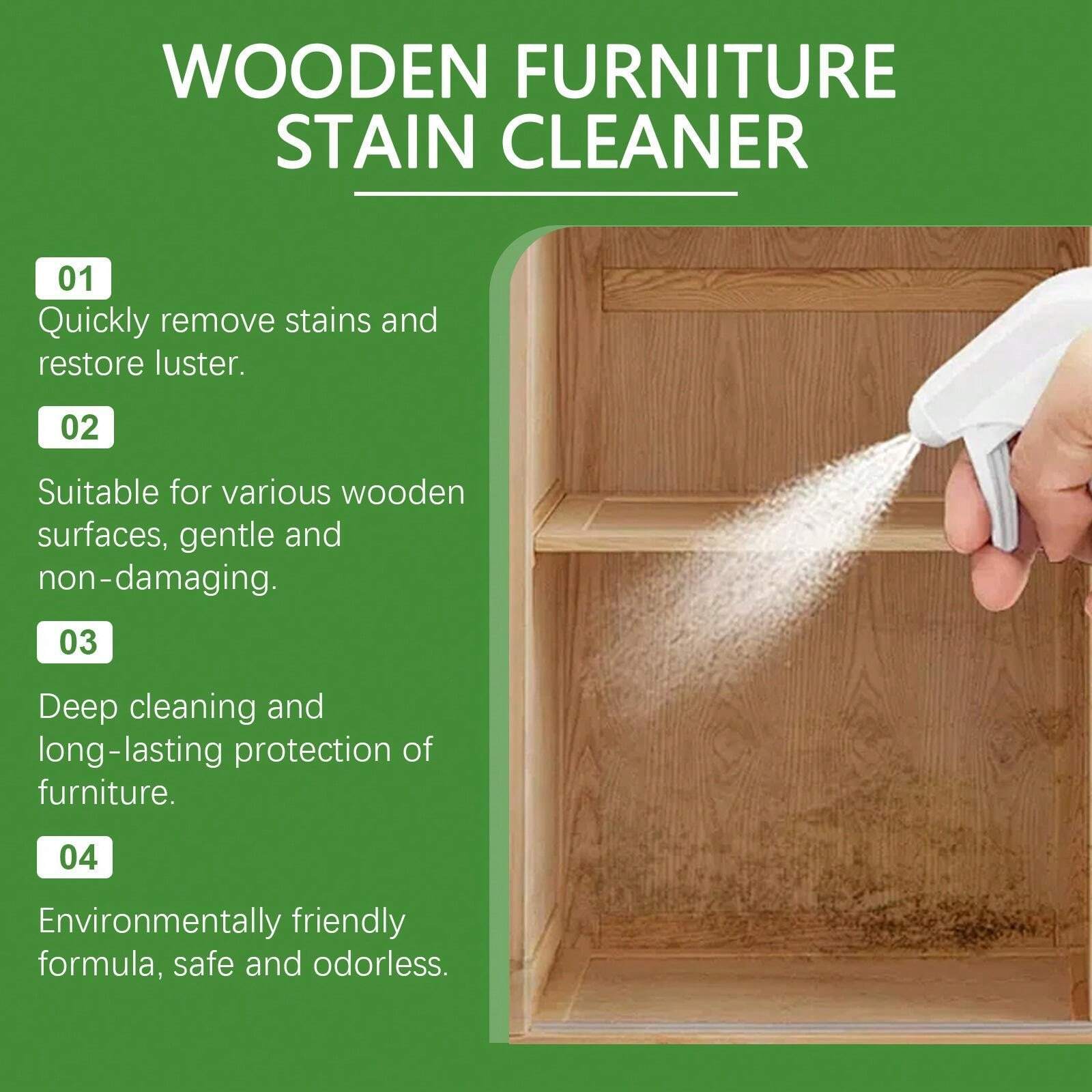1 Wooden Furniture Cleaner To Remove Stains Dust To Remove Mildew Odor